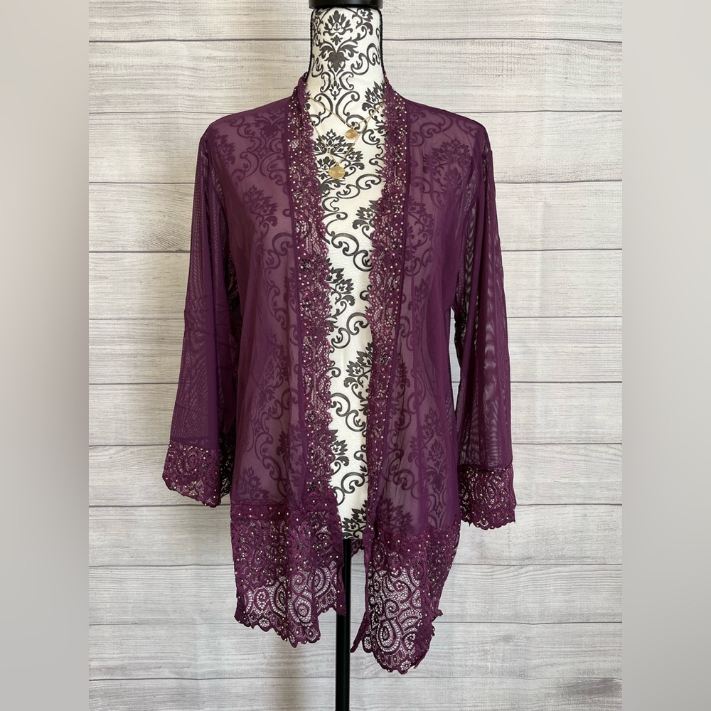 Candyland | NWT Violet Crystal Kimono - Picture 2 of 7